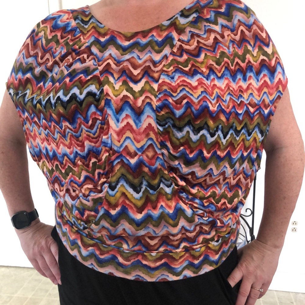 The Podolls multi-colored waterfall style top